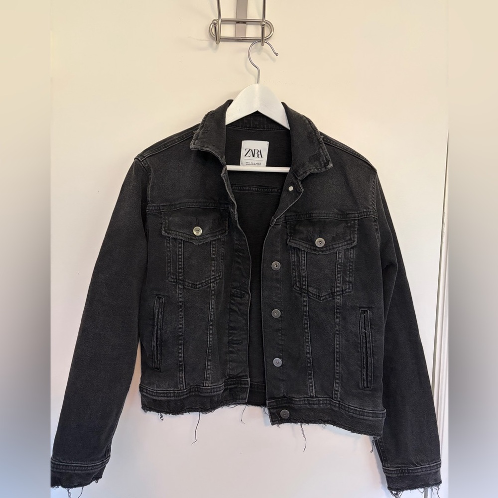 Zara Charcoal Denim Jacket